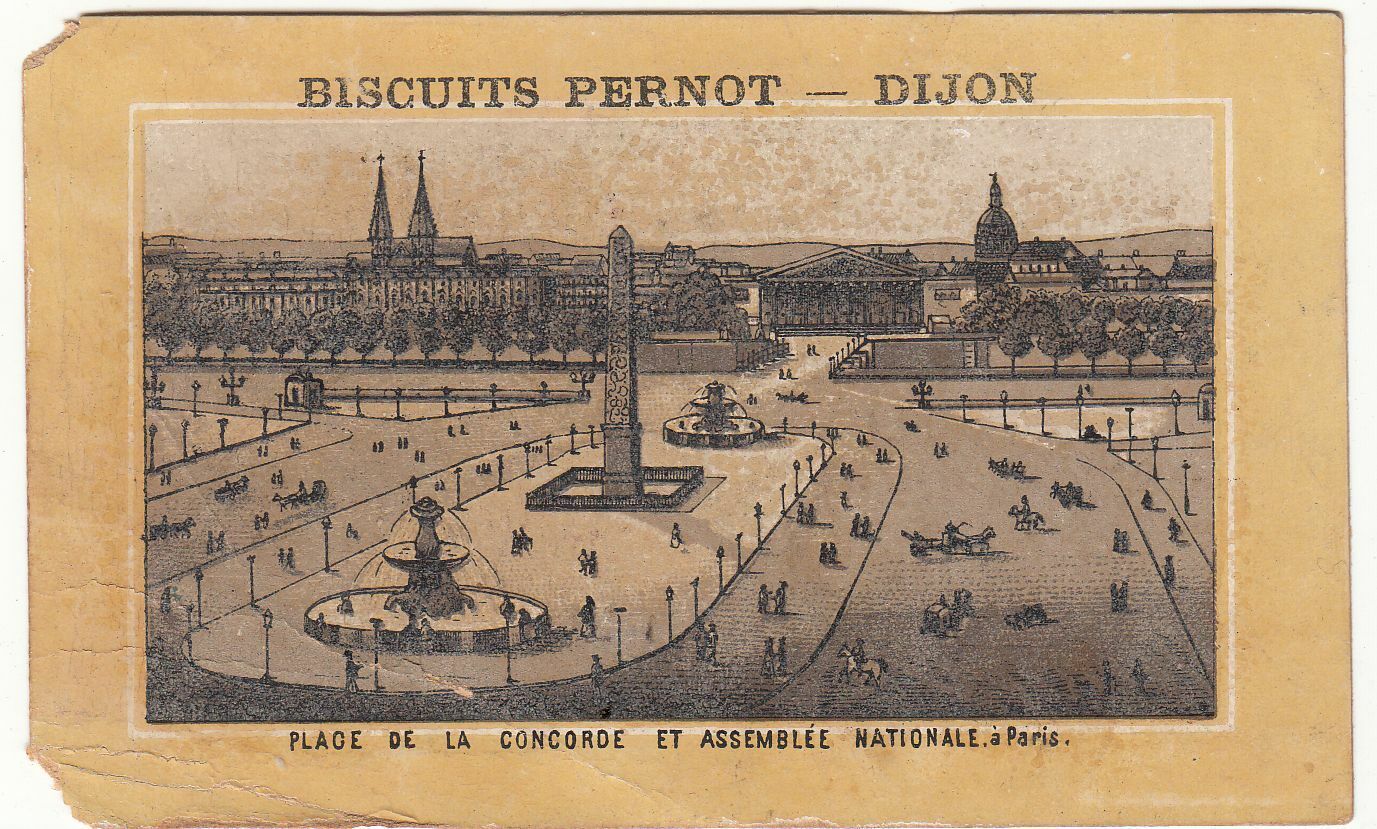 CHROMO BISCUITS PERNOT DIJON PLACE DE LA CONCORDE ET ASSEMBLEE NATIONALE A PARIS 124017842440