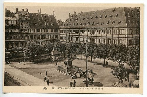 CPA STRASBOURG LA PLACE GUTENBERG 110614111210