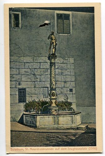 CPSM SOLOTHURN STATUE ET FONTAINE 120663231920