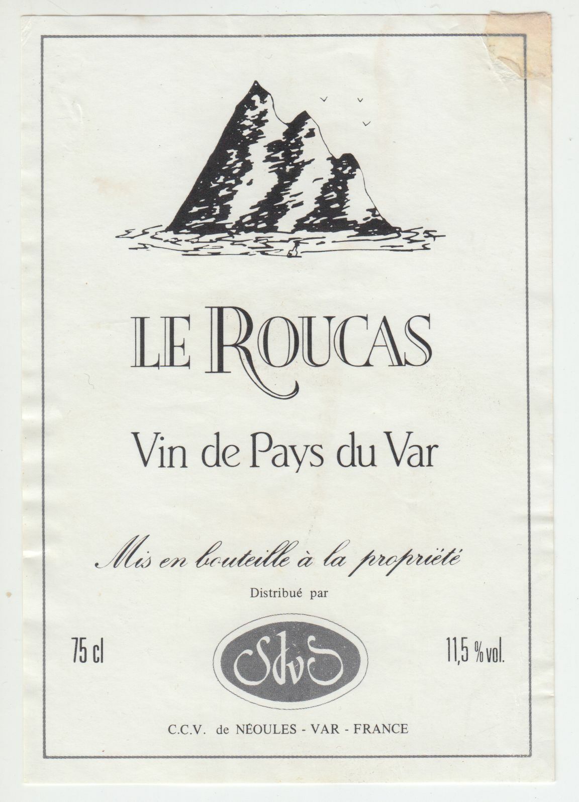 ETIQUETTE DE VIN DE PAYS DU VAR LE ROUCAS NEOULES 124569409460