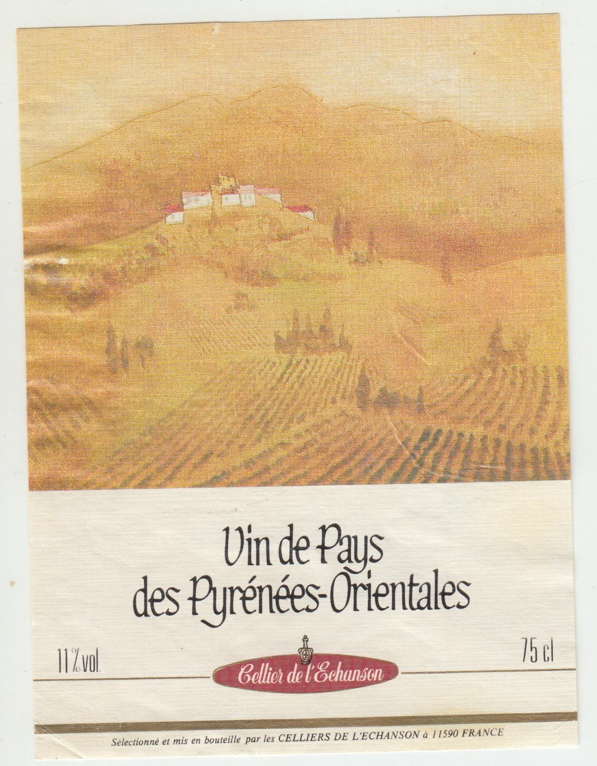 ETIQUETTE DE VIN DES PYRENEES ORIENTALES 124572490020