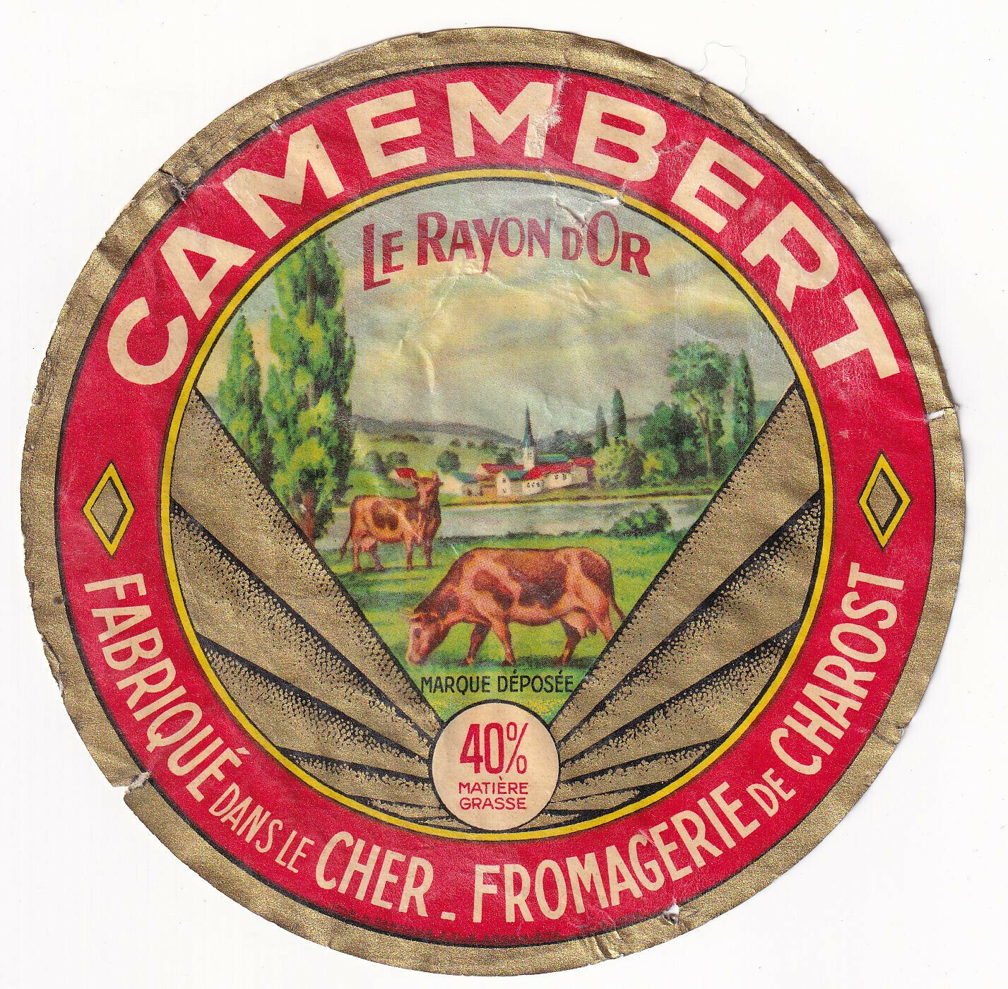 ETIQUETTE FROMAGE CAMENBERT LE RAYON D OR FROMAGERIE CHAROST 125264489790