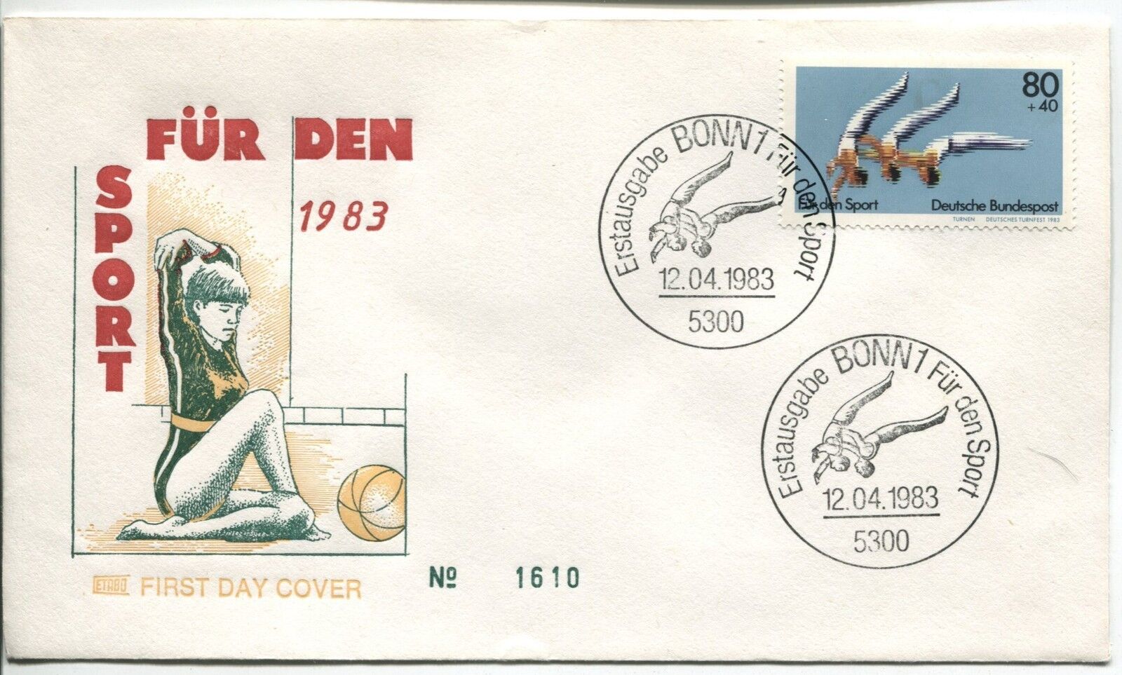 FDC BONN 12041983 THEME GYMNASTIQUE SPORT 120874944500