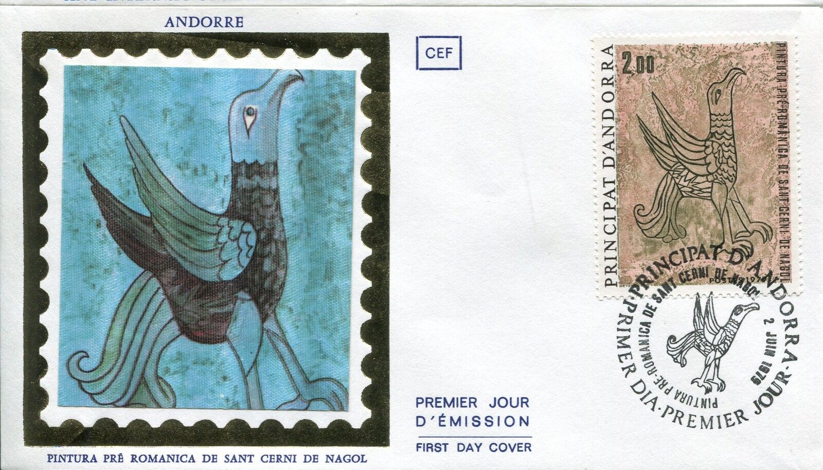 FDC PREMIER JOUR ANDORRE 1979 TIMBRE N 278 PEINTURA PRE ROMANICO SANT CERNI 121462942040