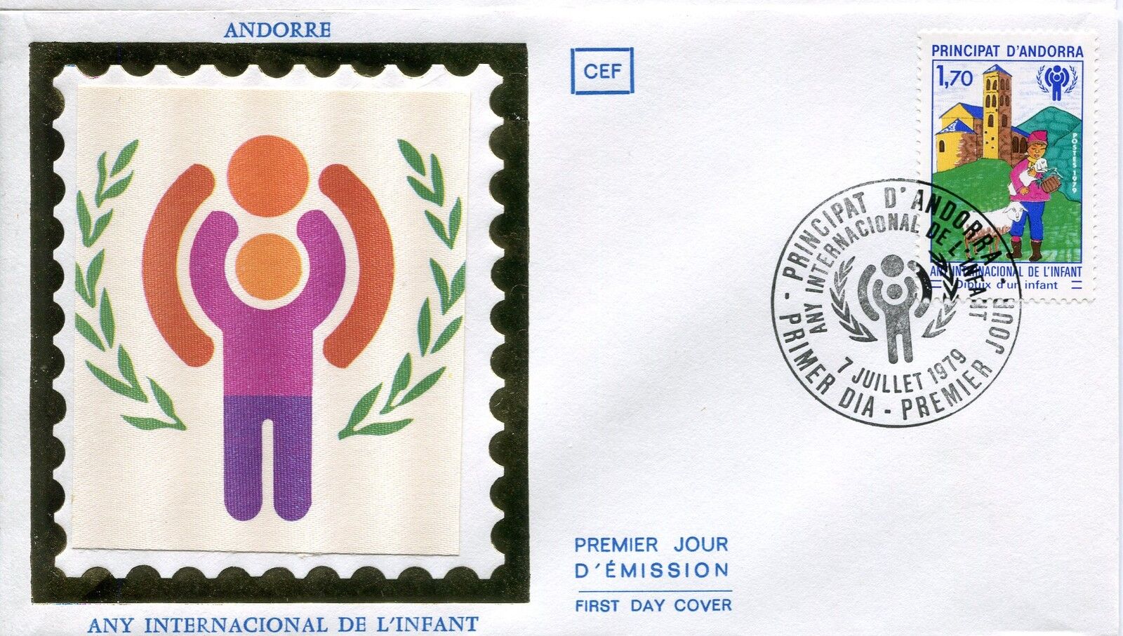 FDC PREMIER JOUR ANDORRE 1979 TIMBRE N 279 ANY INTERNACIONAL DE L INFANT ENFANT 121462941520