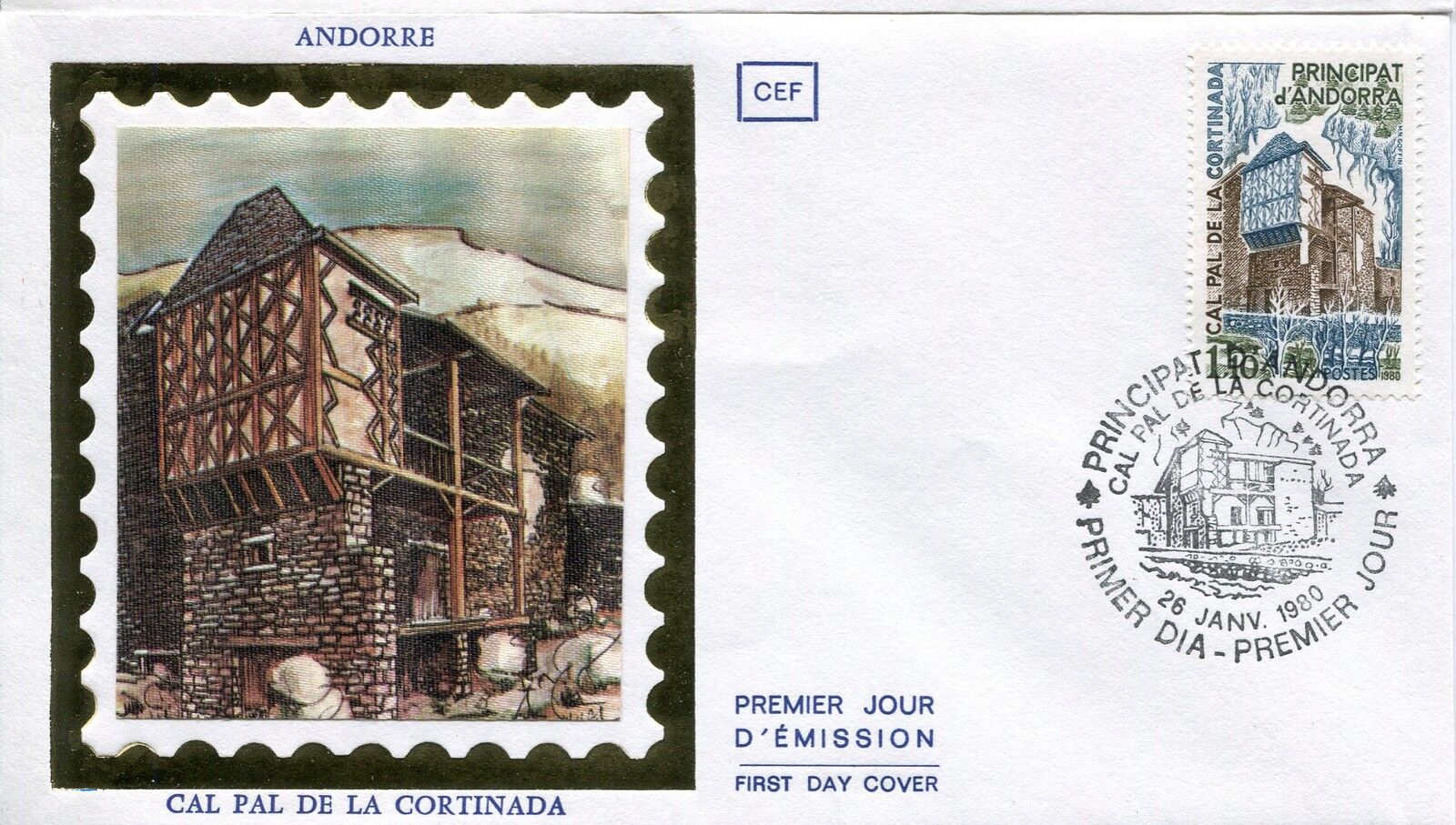 FDC PREMIER JOUR ANDORRE 1980 TIMBRE N 282 CAL PAL DE LA CORTINADA 121462939250