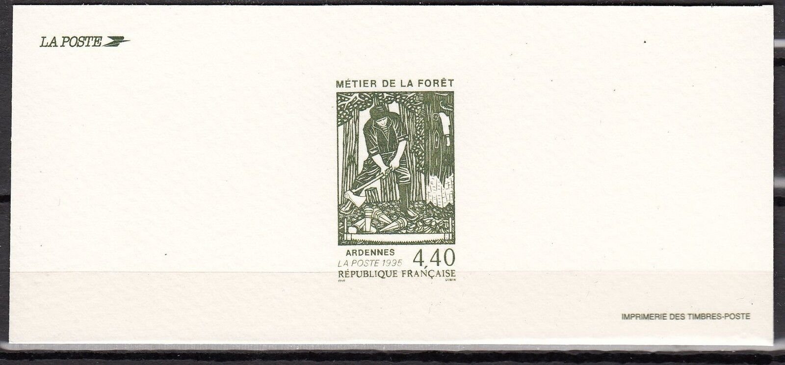 FRANCE GRAVURES DU TIMBRE N 2943 METIERS DE LA FORET BUCHERON 121977456880