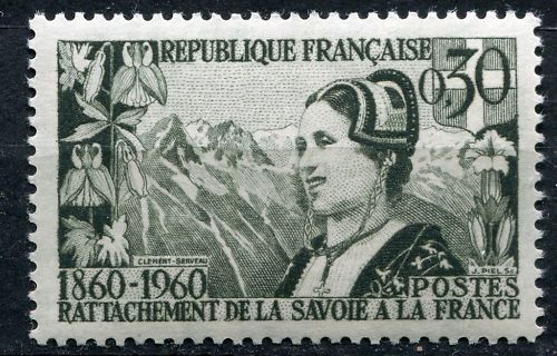 FRANCE TIMBRE NEUF N 1246 SAVOYARDE GLACIERS HOMME 120657453900