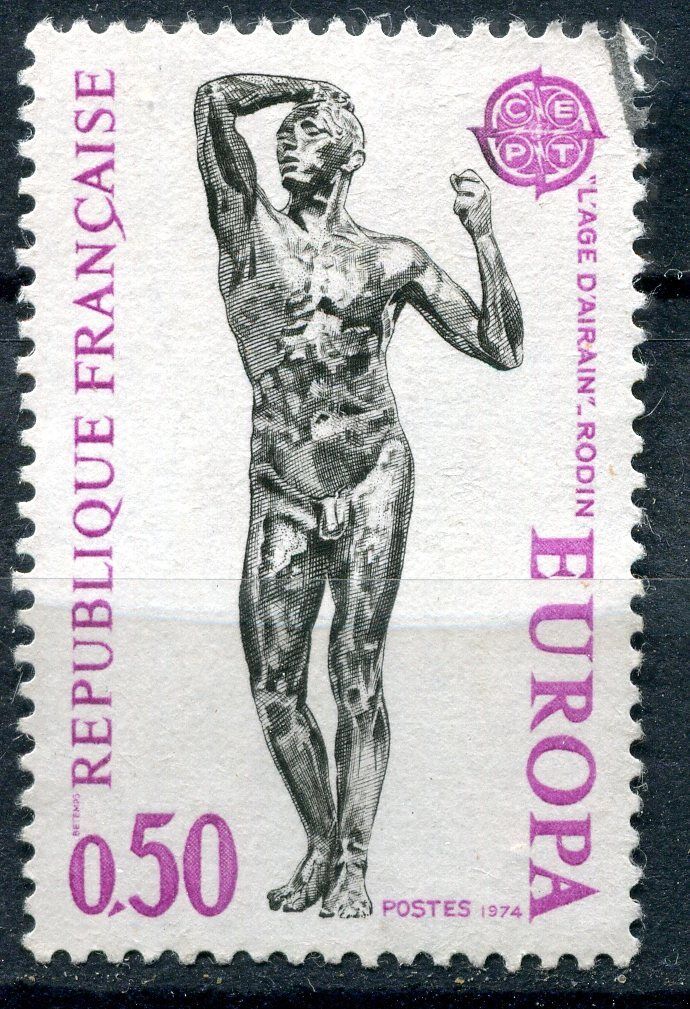 FRANCE TIMBRE OBL N 1789 EUROPA L AGE D AIRAIN DE RODIN 110936680090