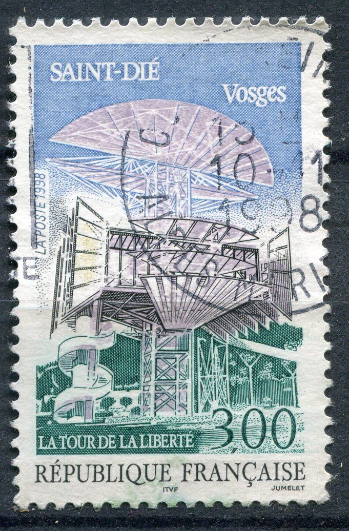 FRANCE TIMBRE OBL N 3194 SAINT DIE VOSGES LA TOUR DE LA LIBERTE 120966276710