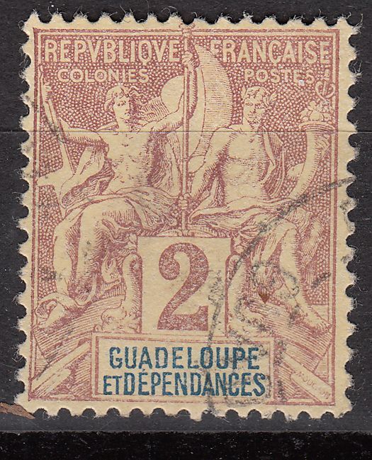 GUADELOUPE TIMBRE COLONIE FRANCE OBL N 28 121895691360