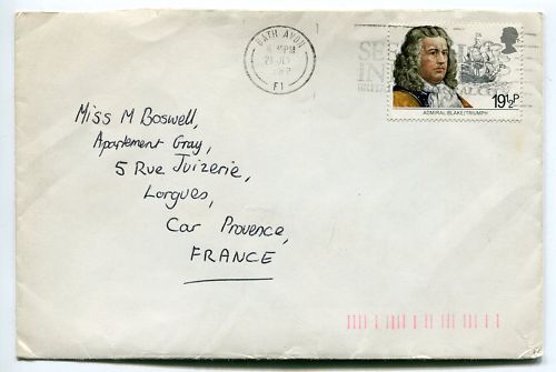 LETTRE  BATH AVON POUR LORGUES VAR 1982