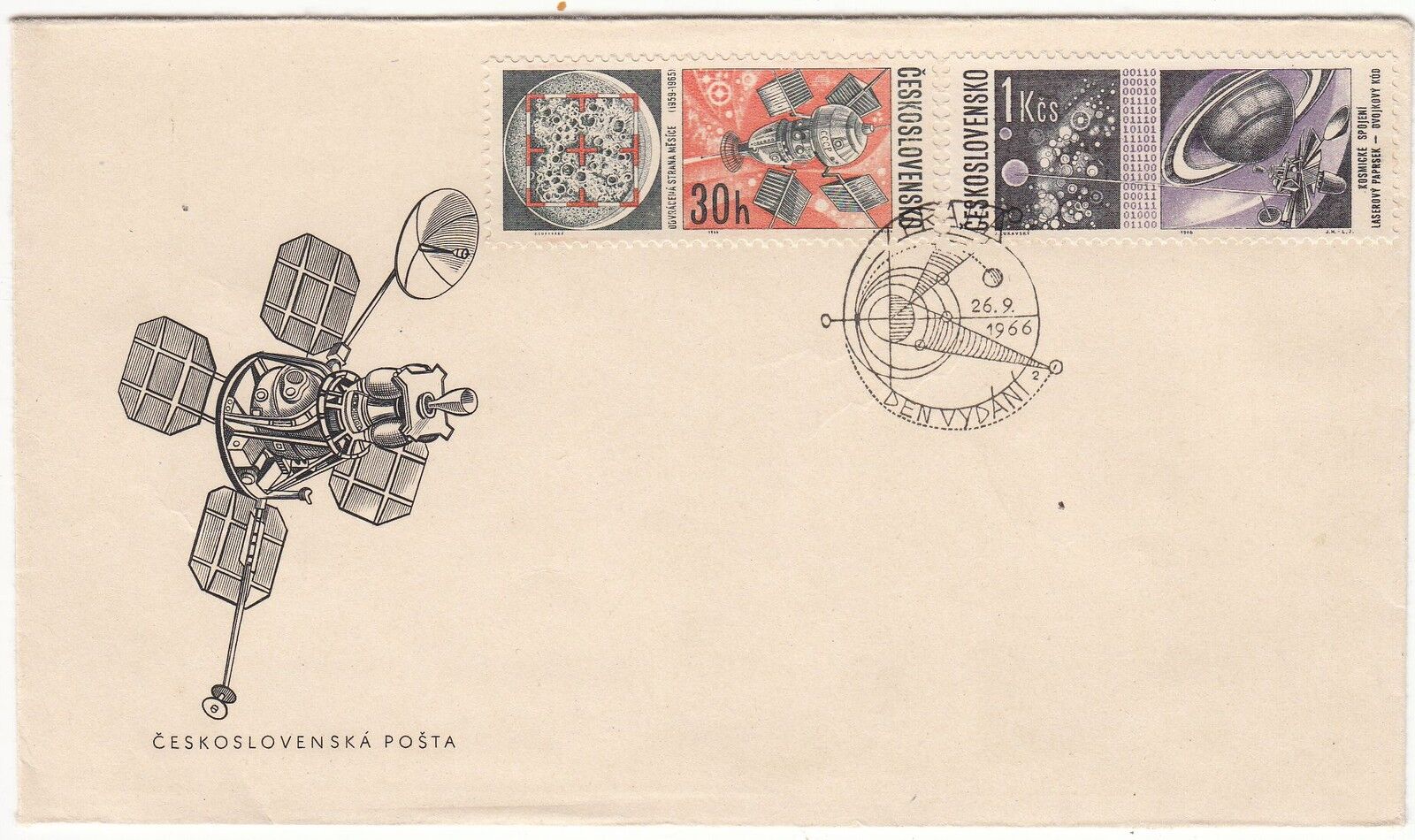 LETTRE FDC TCHECOSLOVAQUIE THEME ESPACE 1966 401119646770