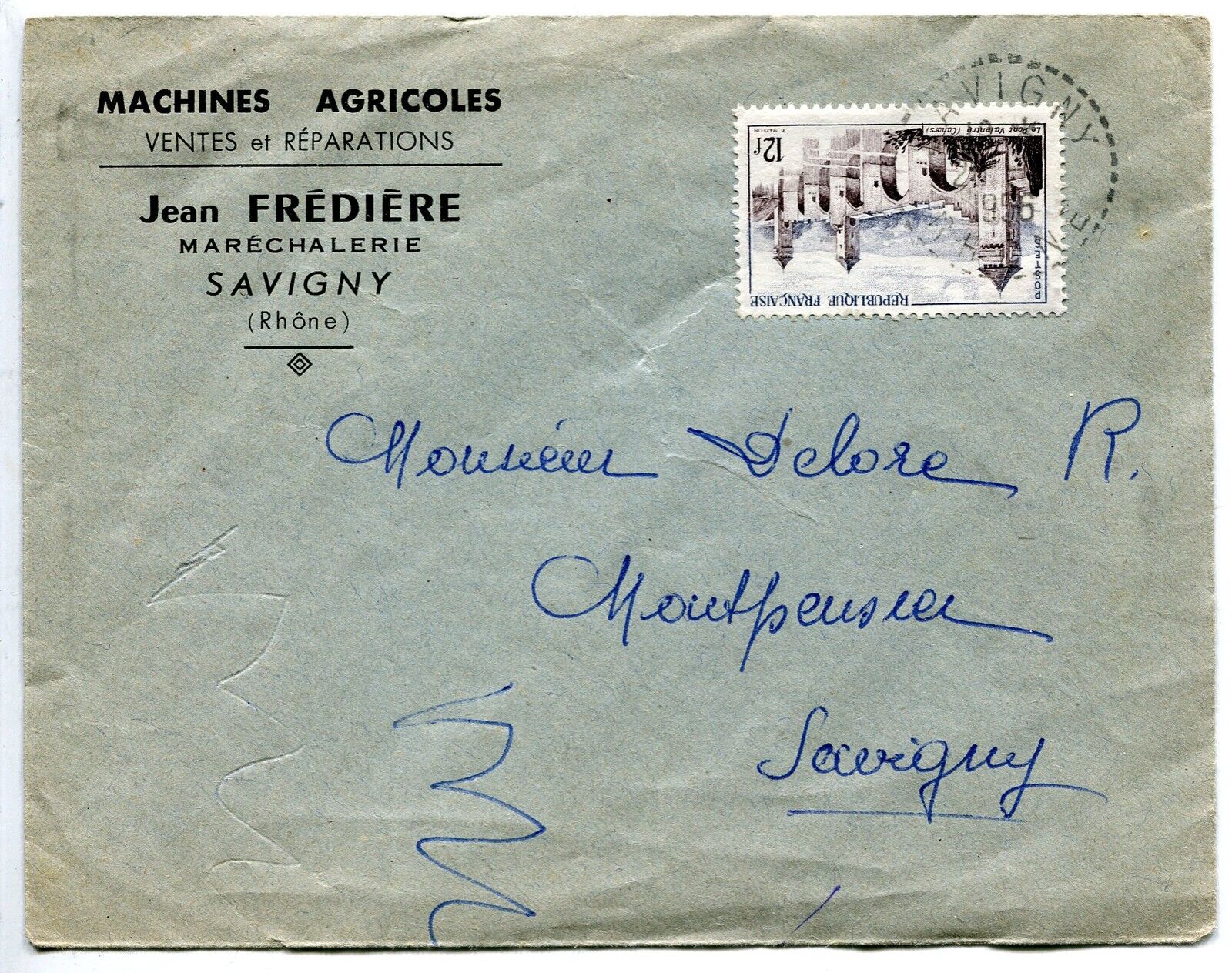 LETTRE PUBLICITAIRE MACHINES AGRICOLES A SAVIGNY 400720630690