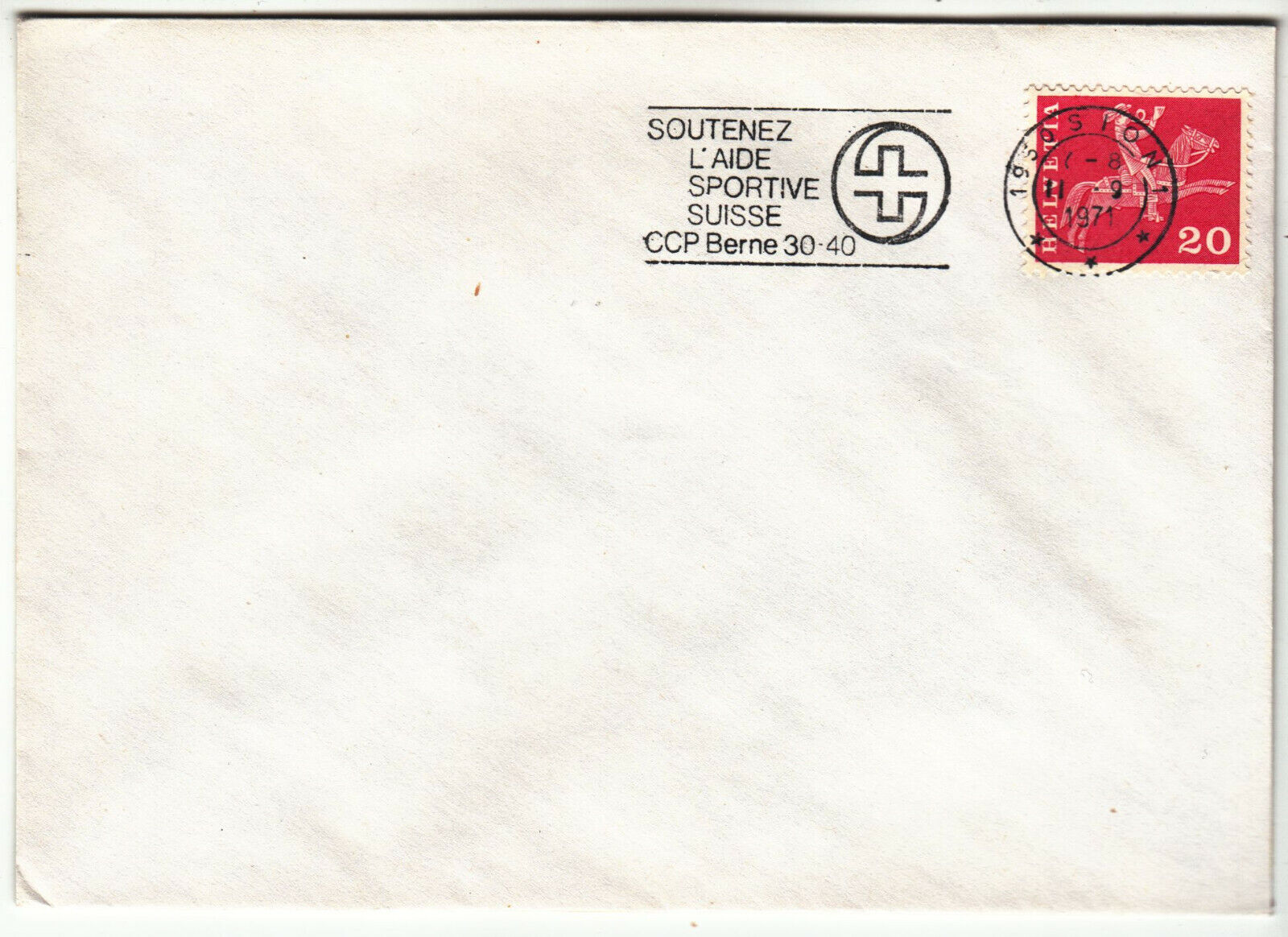 LETTRE SUISSE TIMBRE N 646 COURRIER MONTE XIXS 124027564000