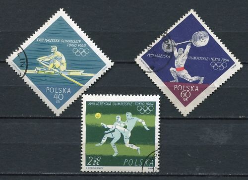 LOT TIMBRES POLSKA JEUX OLYMPIQUES DE TOKIO 120675750830