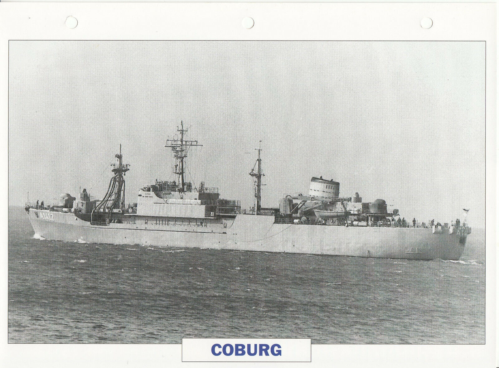 PHOTO BATEAU MILITAIRE BATIMENT SOUTIEN LOGISTIQUE COBURG ALLEMAGNE 1965 123790281940