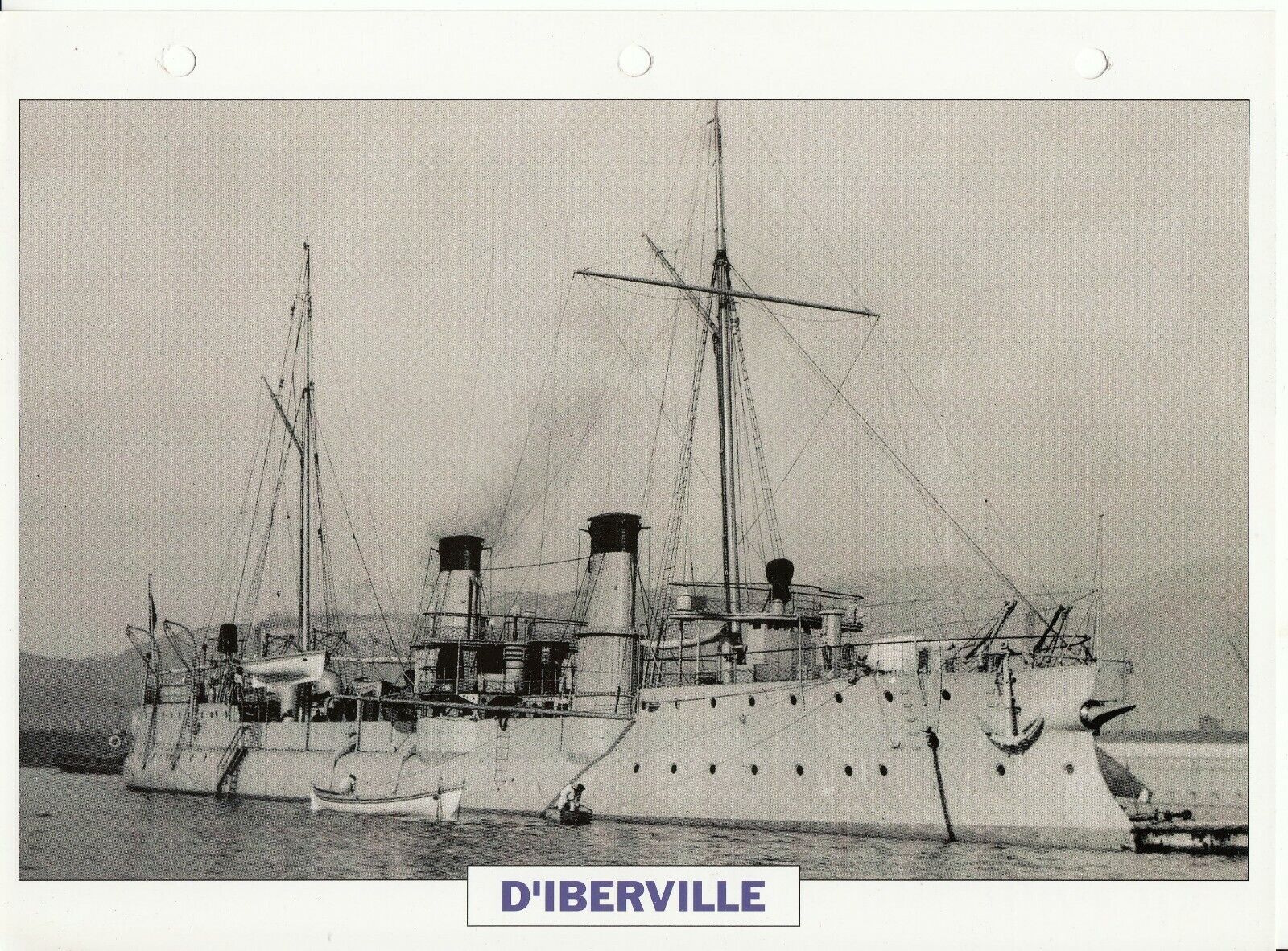 PHOTO BATEAU MILITAIRE CONTRE TORPILLEUR D IBERVILLE FRANCE 1892 123768034220