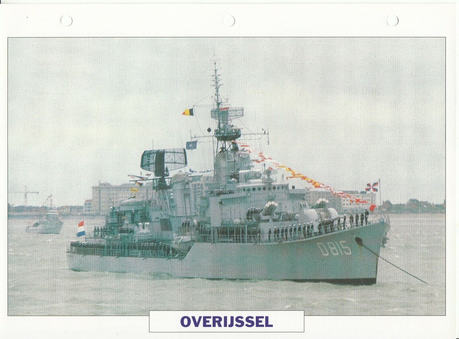 PHOTO BATEAU MILITAIRE DESTROYER OVERIJSSEL PAYS BAS 1956 123768034240