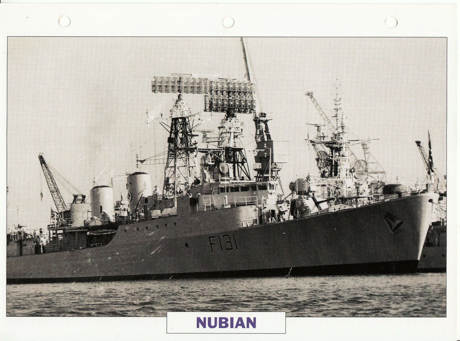 PHOTO BATEAU MILITAIRE FREGATE NUBIAN GRANDE BRETAGNE 1960 401783631120