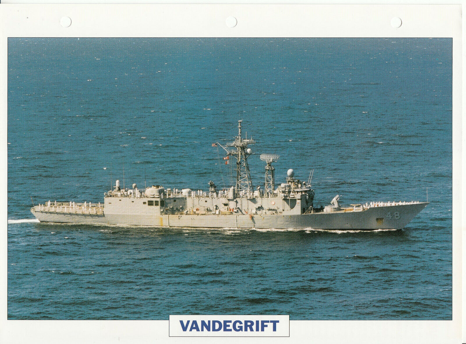 PHOTO BATEAU MILITAIRE FREGATE VANDEGRIFT USA 1982 401771439330