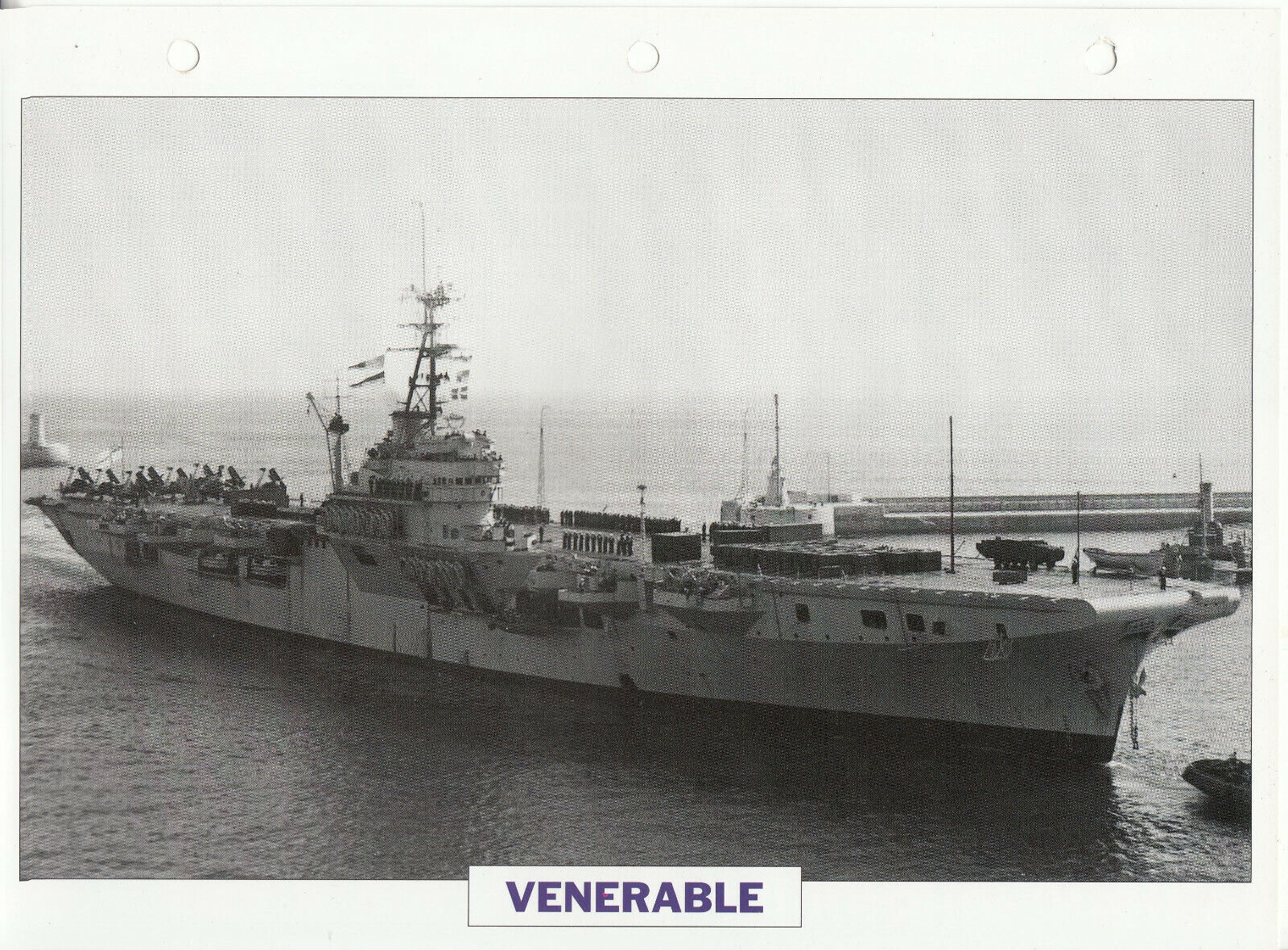 PHOTO BATEAU MILITAIRE PORTE AVIONS VENERABLE GRANDE BRETAGNE 1943 401780606410