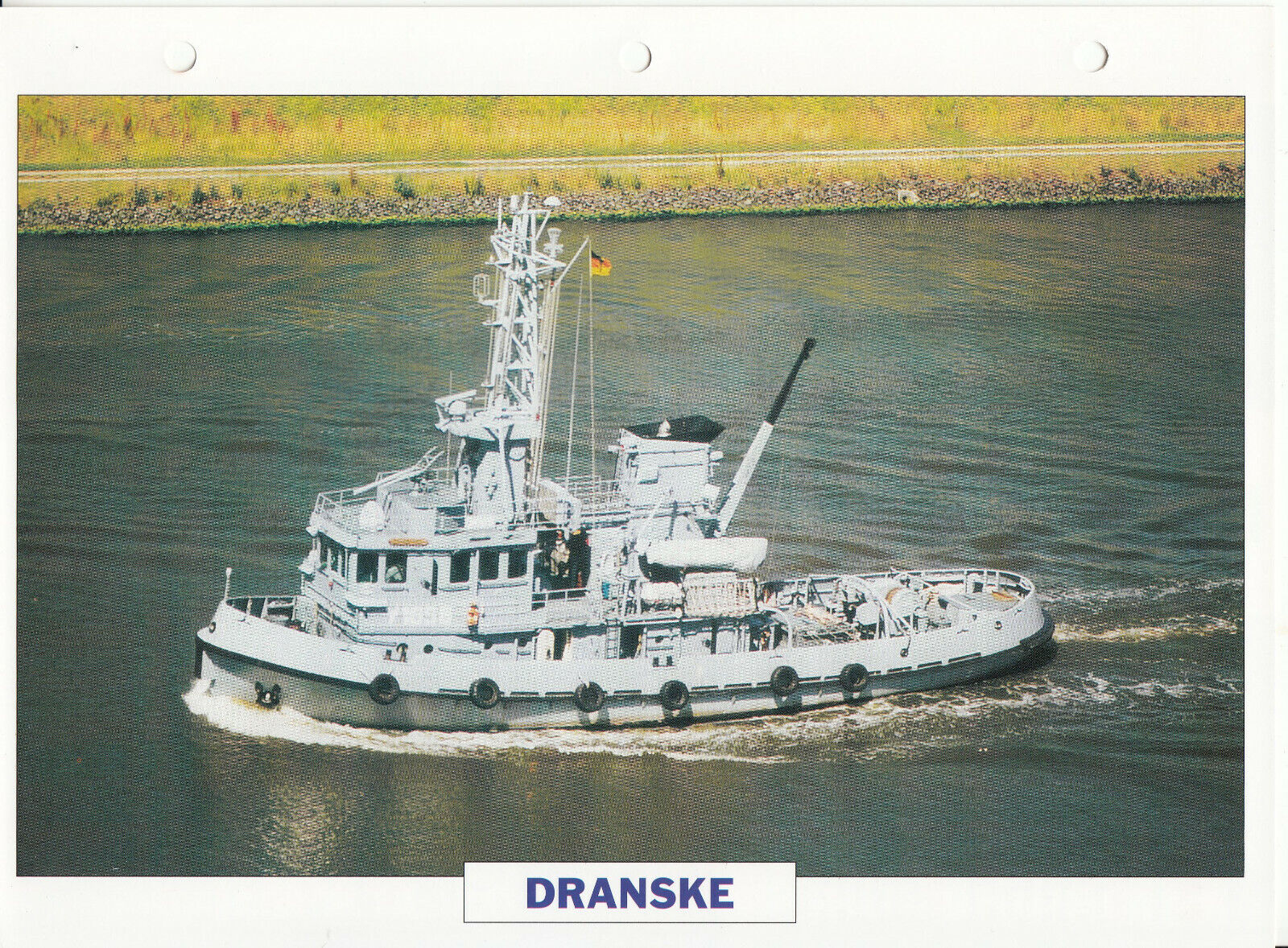 PHOTO BATEAU MILITAIRE REMORQUEUR COTIER DRANSKE ALLEMAGNE 1989 401778981890