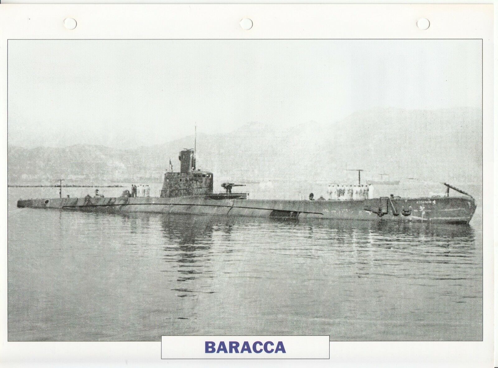 PHOTO BATEAU MILITAIRE SOUS MARIN BARACCA ITALIE 1940 123769331270