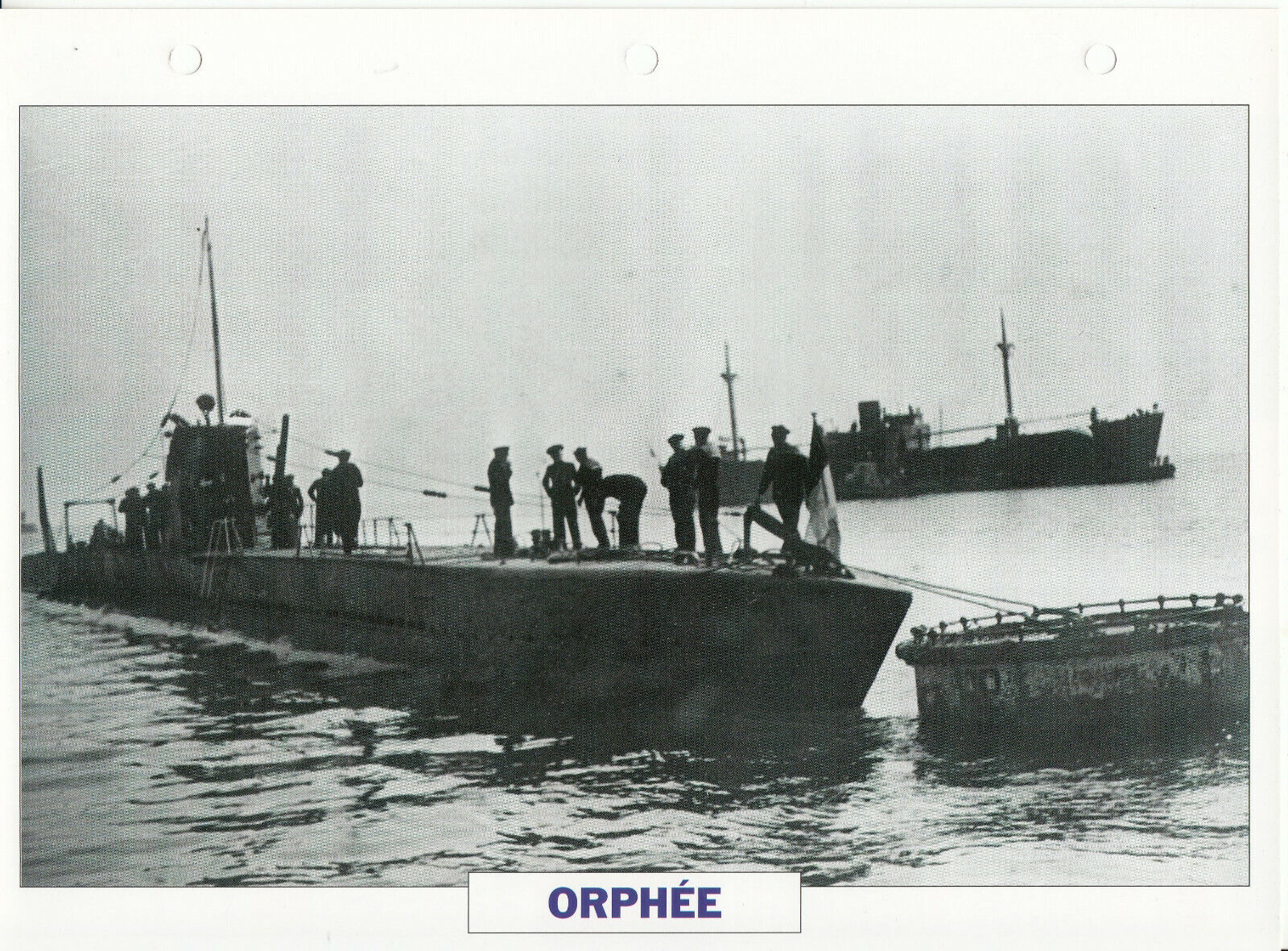 PHOTO BATEAU MILITAIRE SOUS MARIN ORPHEE FRANCE 1931 123772038280