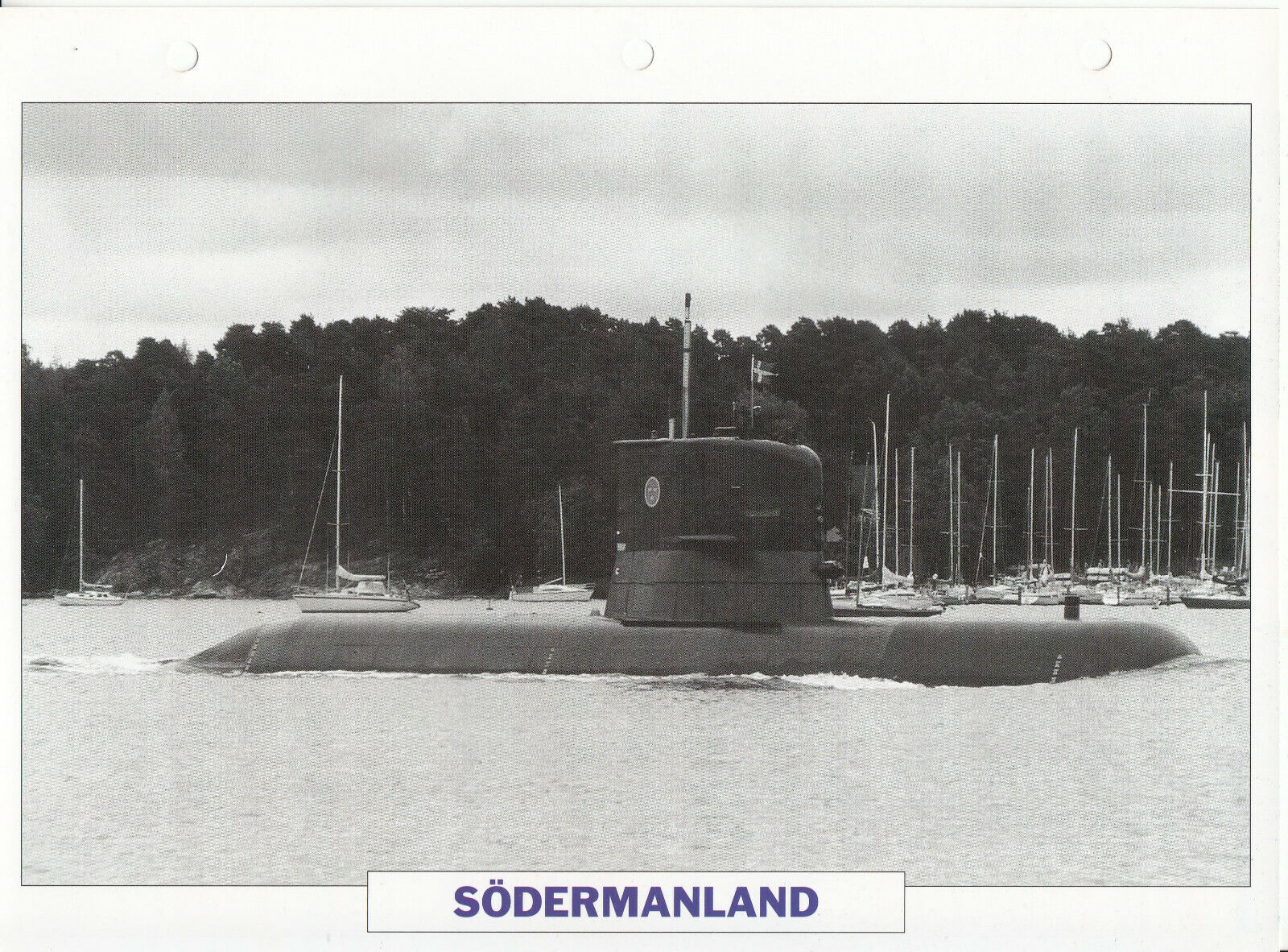 PHOTO BATEAU MILITAIRE SOUS MARIN SODERMANLAND SUEDE 1988 123772038270