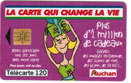 TELECARTE 120 LA CARTE QUI CHANGE LA VIE AUCHAN 110621394580