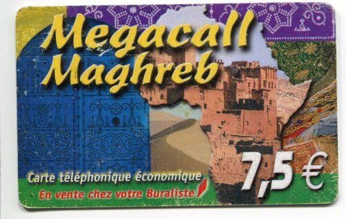 TELECARTE 75 E megacall maghreb 110620812990