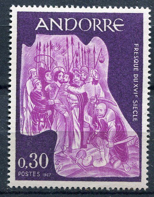 TIMBRE ANDORRE FRANCE NEUF N 185 LE BAISER DE JUDAS 121383983290