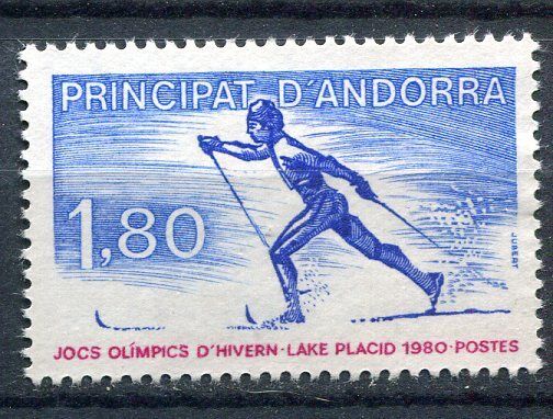 TIMBRE ANDORRE FRANCE NEUF N 283 SPORT JO HIVER LAKE PLACID SKI DE FOND 121385002790