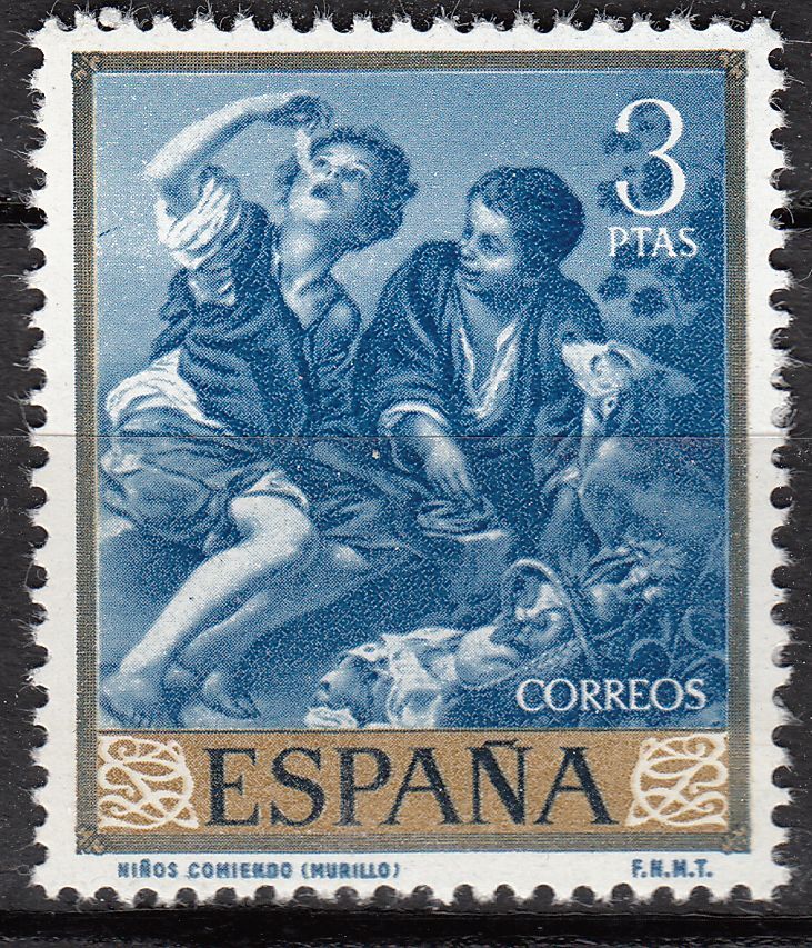 TIMBRE ESPAGNE NEUF N 963 LE MANGEUR DE PASTEQUE OEUVRE DE MURILLO 121857345260