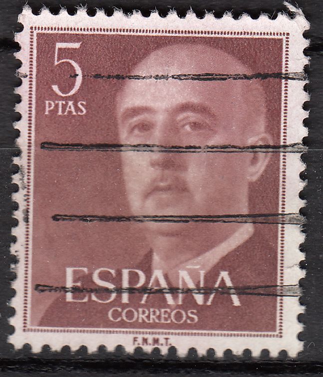 TIMBRE ESPAGNE OBL N 867 GENERAL FRANCISCO FRANCO HELIOGRAVES 401105130350