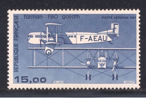 TIMBRE FRANCE PA POSTE AERIENNE N 57 AVION BIMOTEUR FARMAN F 60 121327367970