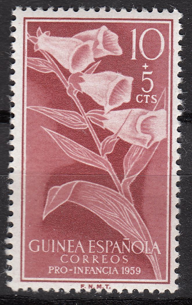 TIMBRE GUINE ESPAGNE NEUF N FLEUR 401089946580