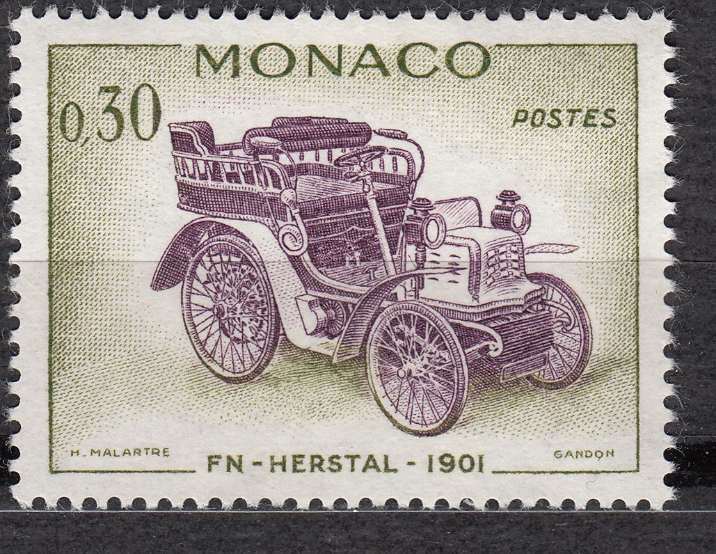 TIMBRE MONACO NEUF N 566 VOITURE HERSTAL 1901 123073199790