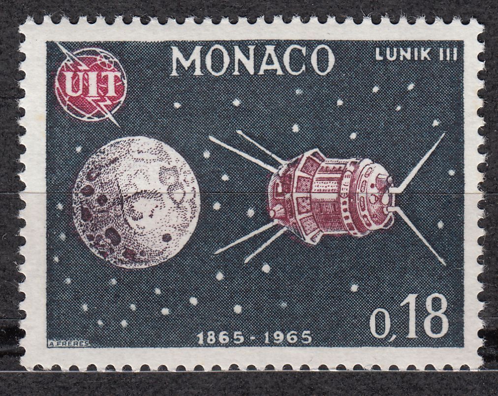 TIMBRE MONACO NEUF N 667 UIT TELECOMMUNICATION LUNIK III 123176616520