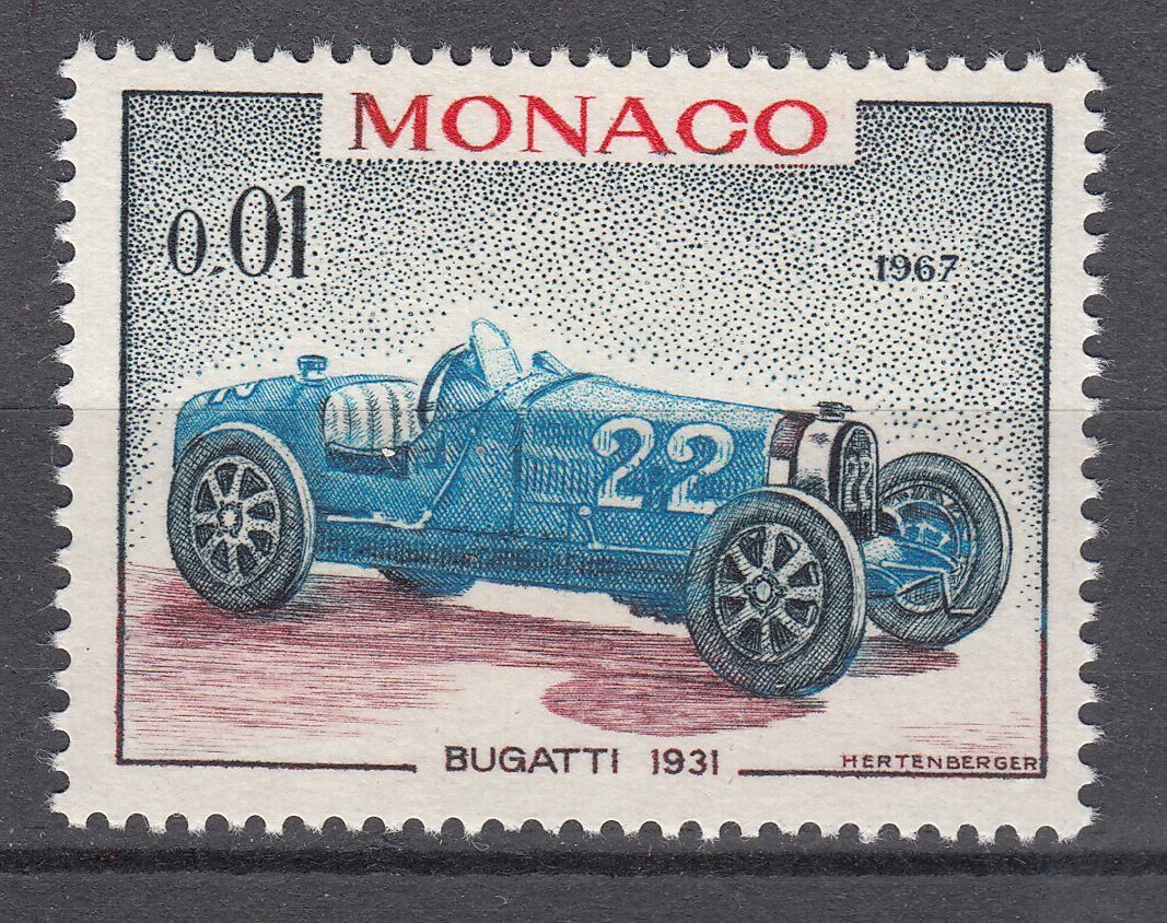 TIMBRE MONACO NEUF N 708 VOITURE DE VAINQUEURS GRAND PRIX BUGATTI 1931 123208477510