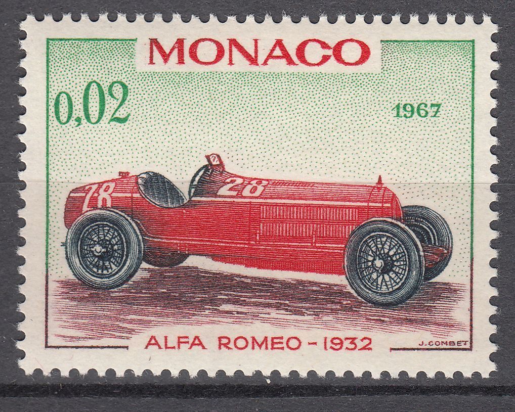 TIMBRE MONACO NEUF N 709 VOITURE DE VAINQUEURS GRAND PRIX ALFA ROMEO 1932 401557212100