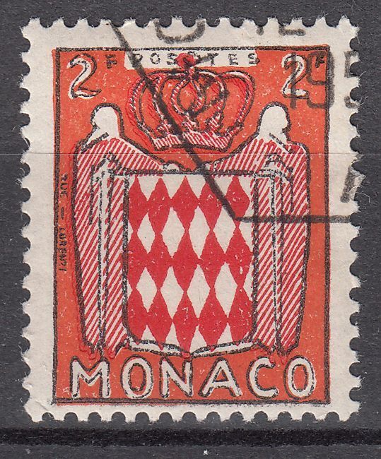 TIMBRE MONACO OBL N 409 ARMOIRIE TYPOGRAPHIE 401631250380