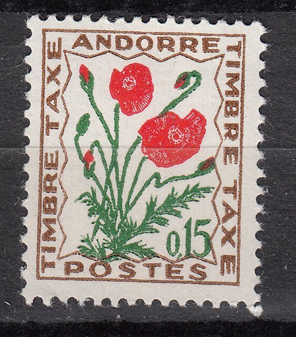 TIMBRE TAXE ANDORRE FRANCE NEUF N 48 FLEURS DES CHAMPS 122268995300