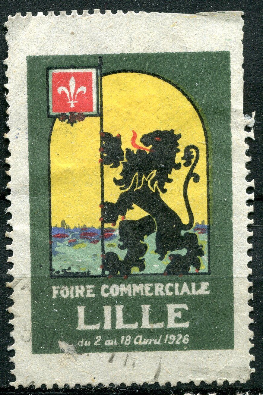 TIMBRE VIGNETTE ERINNOPHILIE FOIRE COMMERCIALE DE LILLE 1926 400818684840