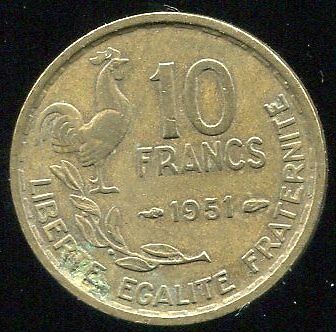 10 FRANCS GUIRAUD 1951 110766651861