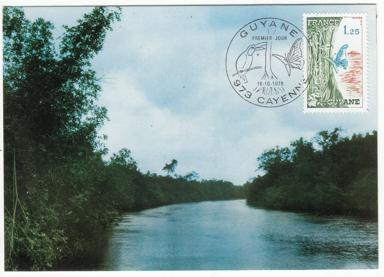 CARTE MAXIMUM FDC 1976 TIMBRE N 1865 A GUYANE FLEUVE IRAKOUBO 122755548941