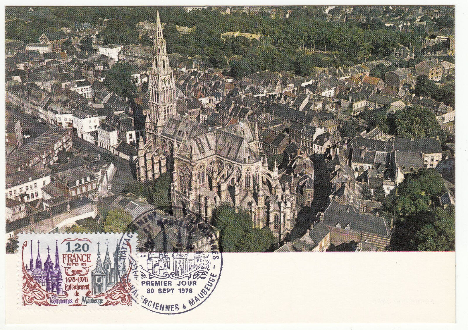 CARTE MAXIMUM FDC 1978 TIMBRE N 2016 RATTACHEMENT VALENCIENNES ET MAUBEUGE 401450394661