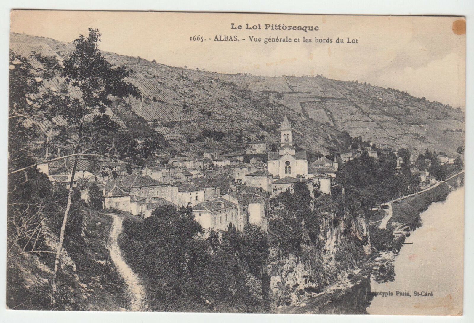 CARTE POSTALE ALBAS VUE GENERALE ET LES BORDS DU LOT 402240267981