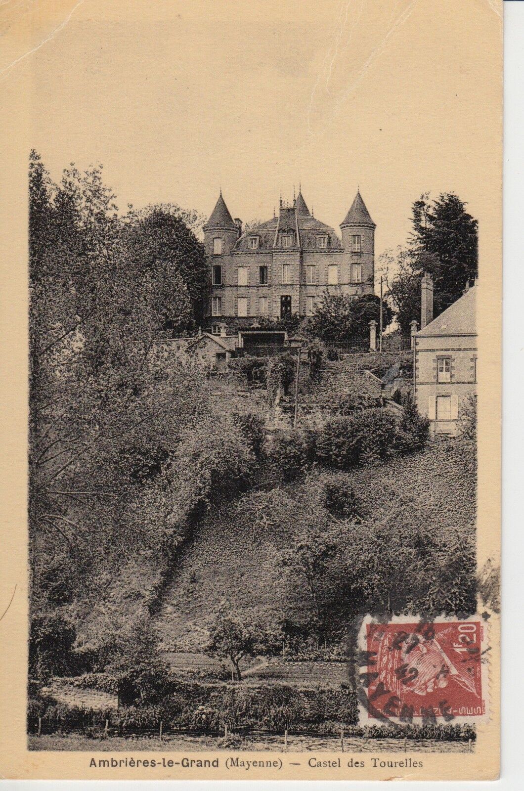 CARTE POSTALE AMBRIERES LE GRAND MAYENNE CASTEL DES TOURELLES 400807379981